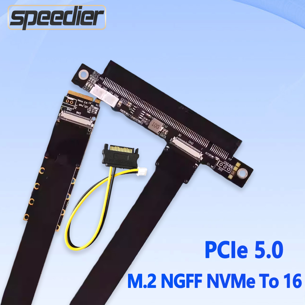 PCI-E 5,0 M.2 NGFF NVMe a X16  - Pcie 5.0 Gpu Riser Cable reseña y precio