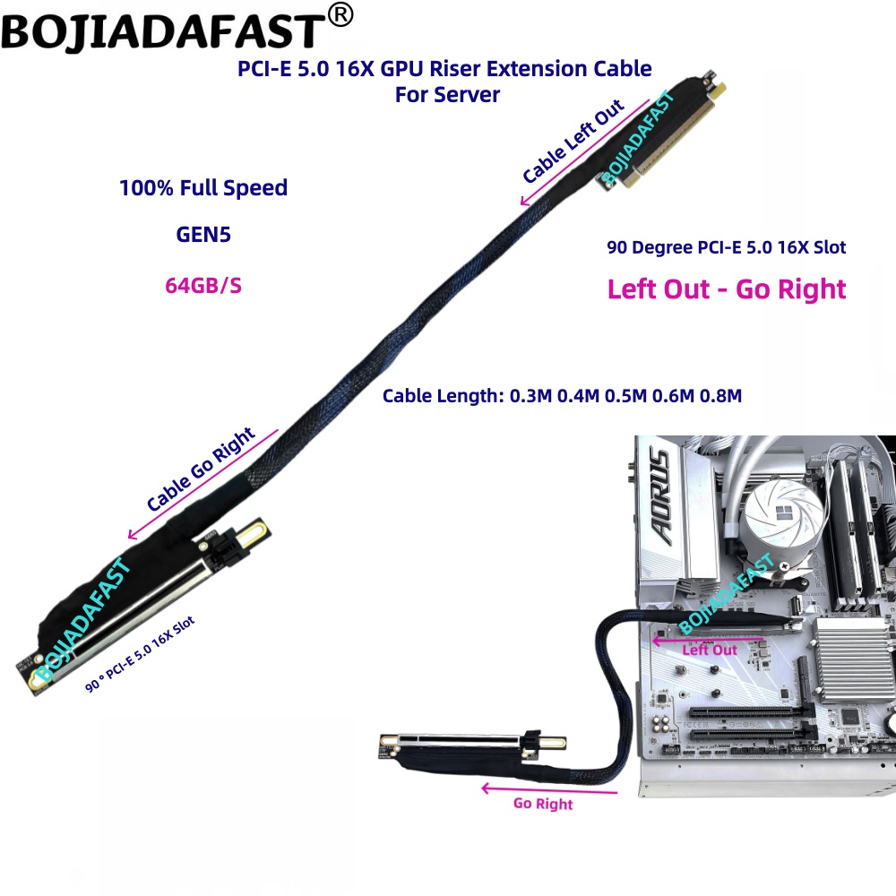 Cable de extensión elevador de - Pcie 5.0 Gpu Riser Cable reseña y precio