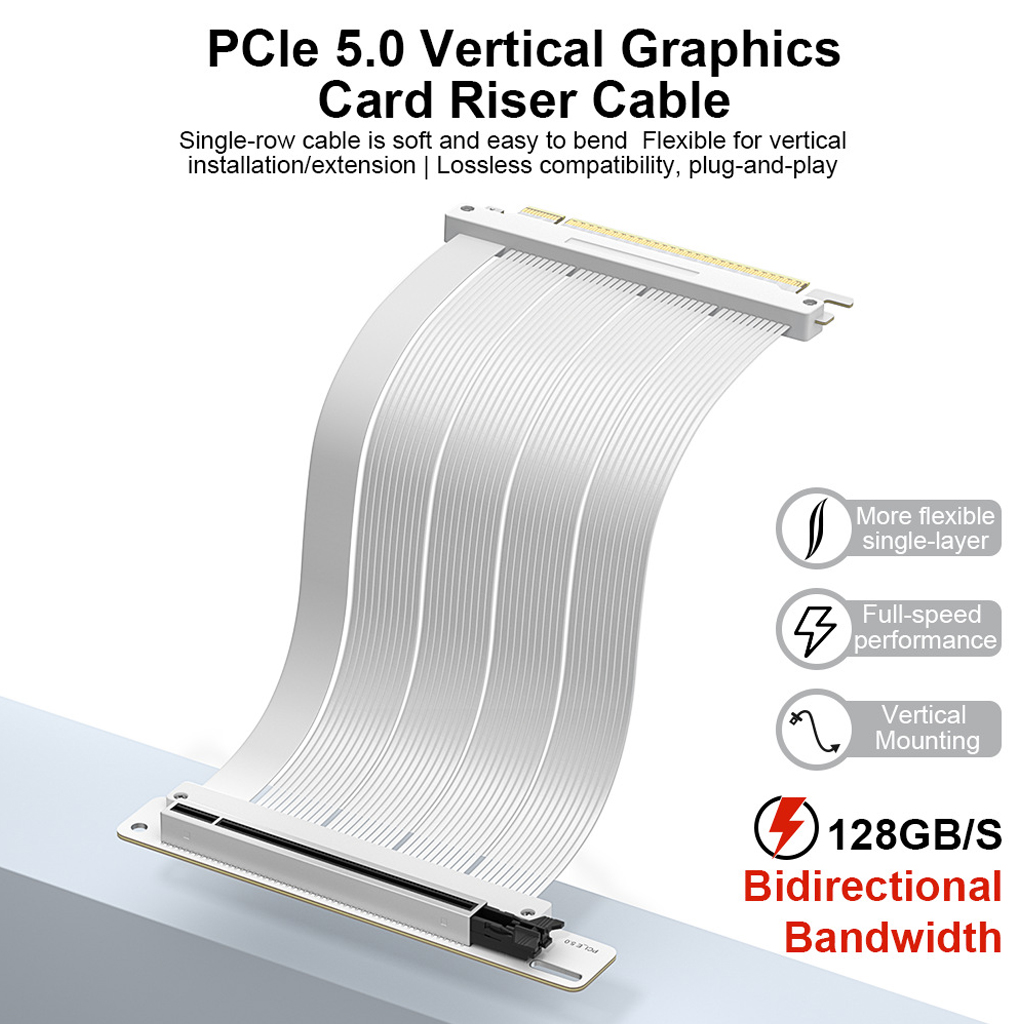Cable elevador PCI‑E 5.0 X16 p - Pcie 5.0 Gpu Riser Cable reseña y precio